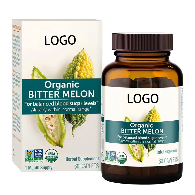Bitter Melon Supplement for Blood Sugar Support - Organic Herbal Capsules - 60 Caplets 6 organic bitter melon supplement capsules goo ybxbwq69 desc 1