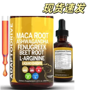 Organic Maca Root Drops with Ashwagandha & Multivitamin Liquid Supplement for Energy and Vitality