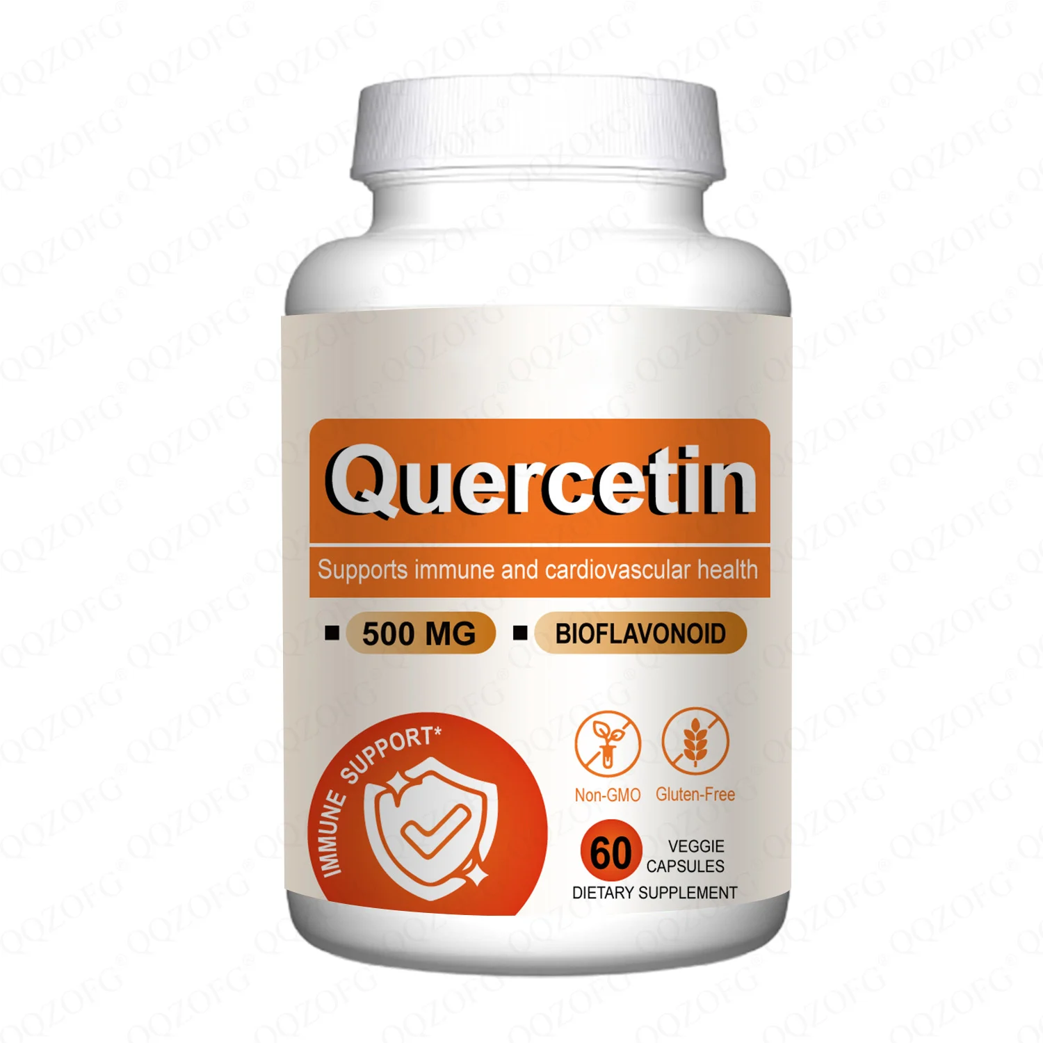 Quercetin Capsules 500mg for Immune Support & Cardiovascular Health - 60 Veggie Capsules Antioxidant Supplement