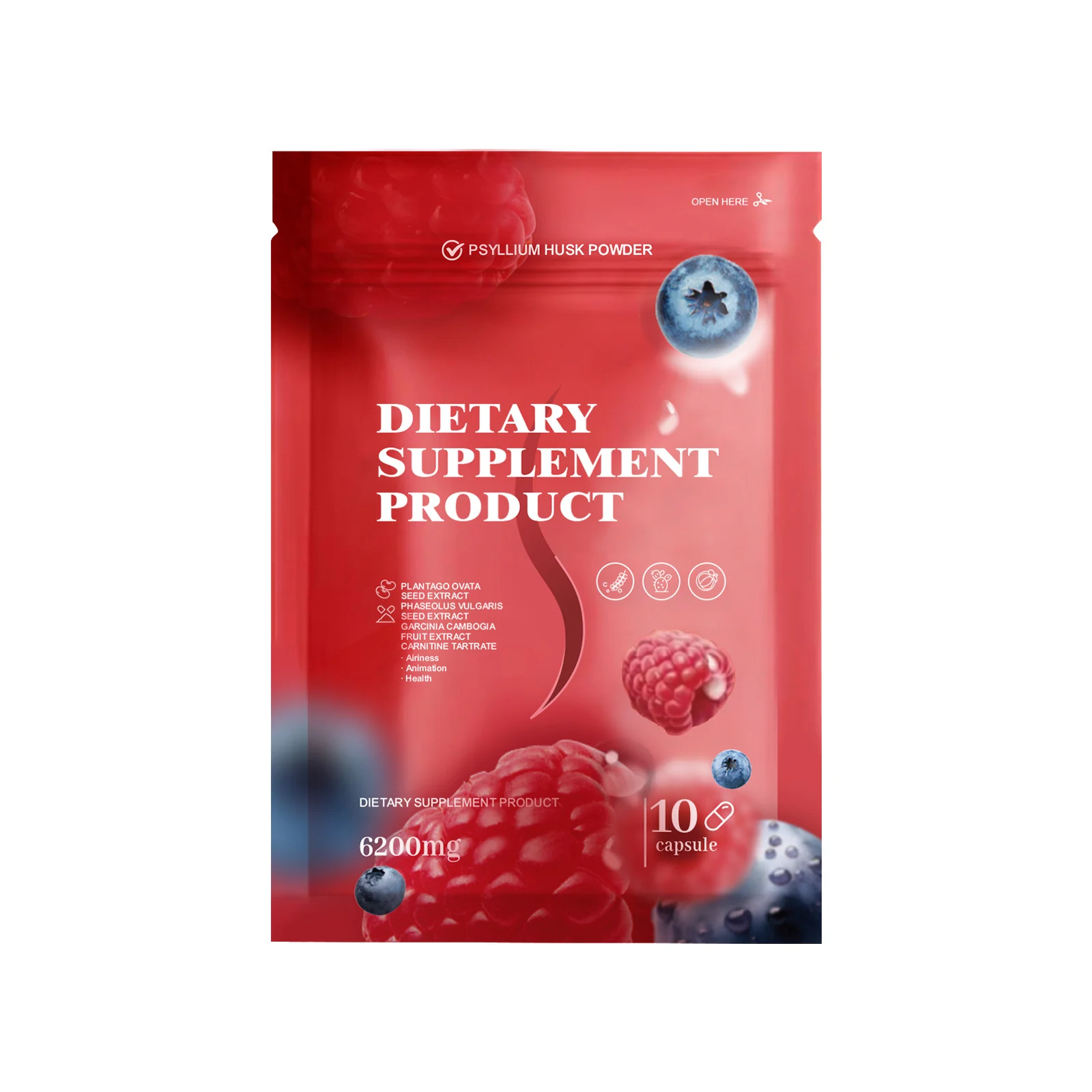 Raspberry Dietary Supplement Capsules for Gut Health & Metabolism 10pcs 6 raspberry dietary supplement gut health metabolism capsules 10pcs goo pe5zh3z7 desc 1