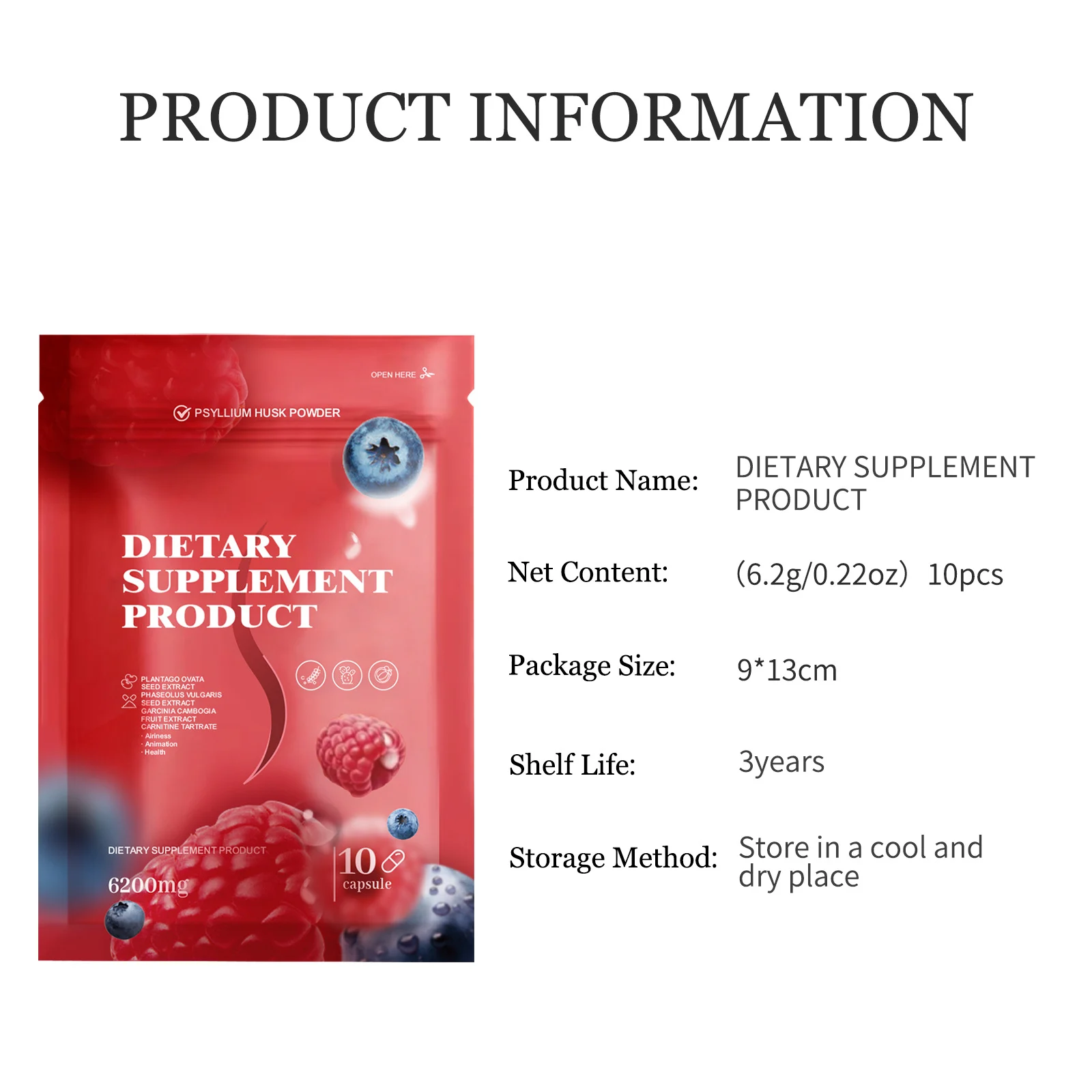 Raspberry Dietary Supplement Capsules for Gut Health & Metabolism 10pcs 10 raspberry dietary supplement gut health metabolism capsules 10pcs goo pe5zh3z7 desc 5