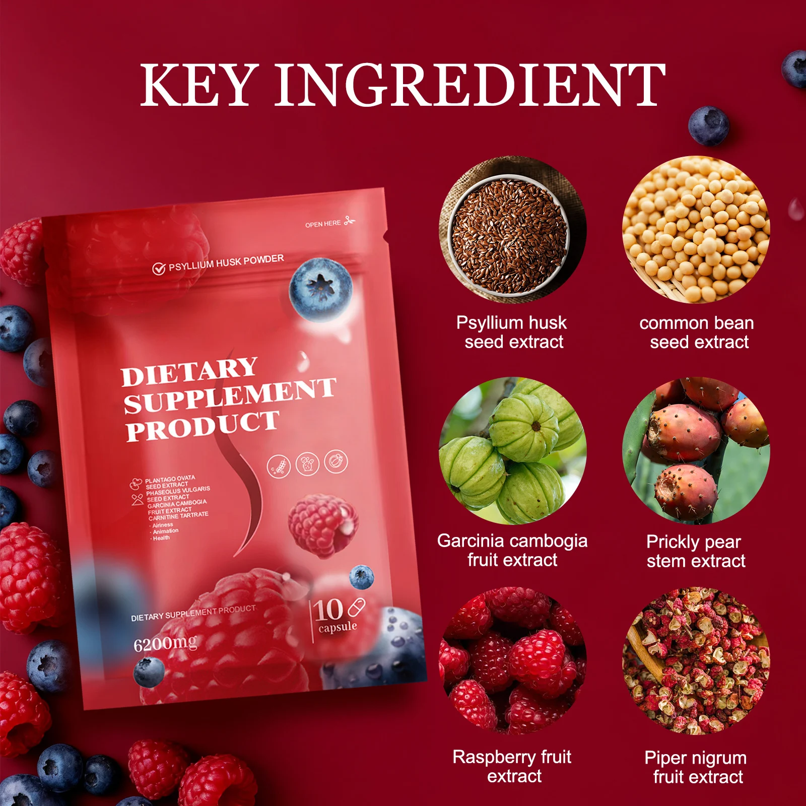 Raspberry Dietary Supplement Capsules for Gut Health & Metabolism 10pcs 11 raspberry dietary supplement gut health metabolism capsules 10pcs goo pe5zh3z7 desc 6