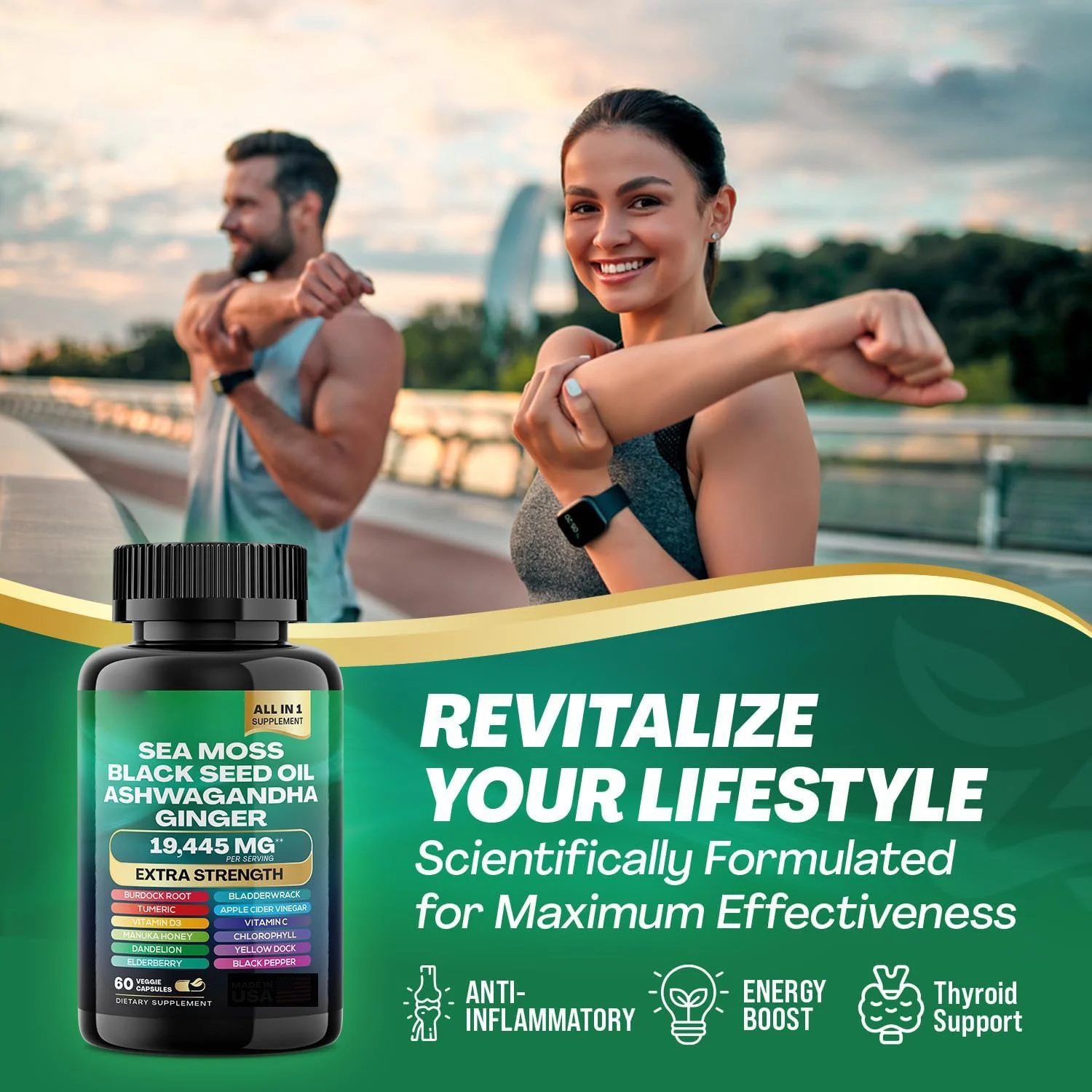 Sea Moss Capsules with Black Seed Oil & Ashwagandha 19445mg High Potency Immune & Thyroid Support 60 Veggie Capsules 9 sea moss black seed oil capsules goo mm797vpe desc 4