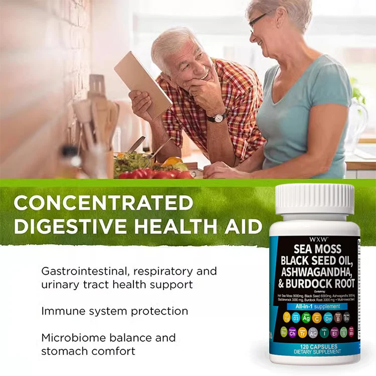 Sea Moss Black Seed Oil Capsules for Immune Support & Digestive Health - 120 Count 5 sea moss black seed oil capsules goo z6q7fkgt desc 2