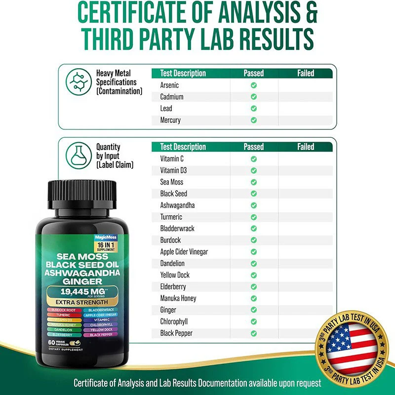 Sea Moss Capsules 19,445mg Extra Strength All-in-One Supplement with Black Seed Oil & Ashwagandha 8 sea moss capsules extra strength all in one supplement goo e98dqwwp desc 2