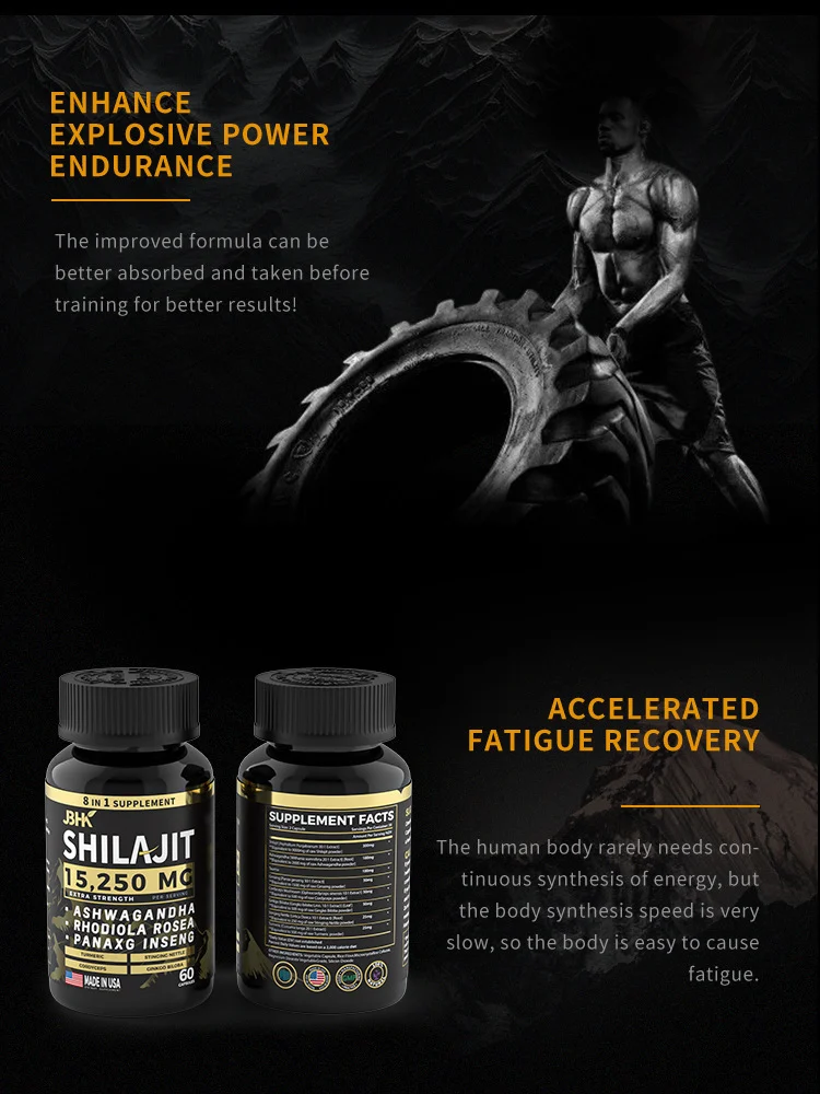 Shilajit Capsules 8-in-1 Extra Strength Supplement with 15,250mg Shilajit, Ashwagandha, Rhodiola 10 shilajit capsules 8 in 1 supplement goo x3uejq46 desc 5