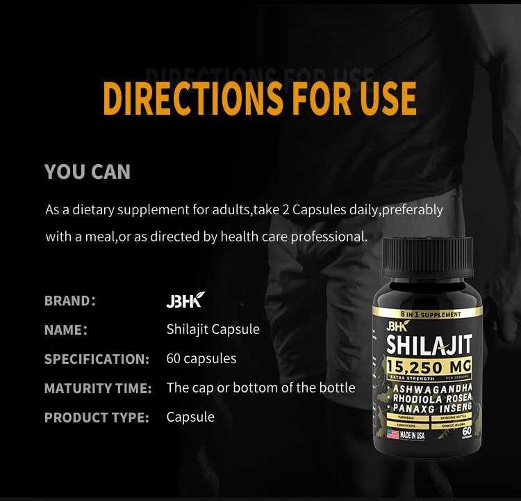 Shilajit Capsules 8-in-1 Extra Strength Supplement with 15,250mg Shilajit, Ashwagandha, Rhodiola 11 shilajit capsules 8 in 1 supplement goo x3uejq46 desc 6