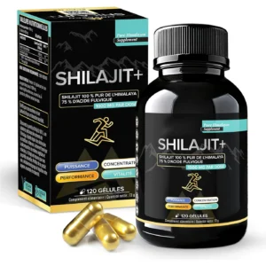 Shilajit Capsules 1000mg Pure Himalayan Supplement with 75% Fulvic Acid - 120 Vegan Capsules