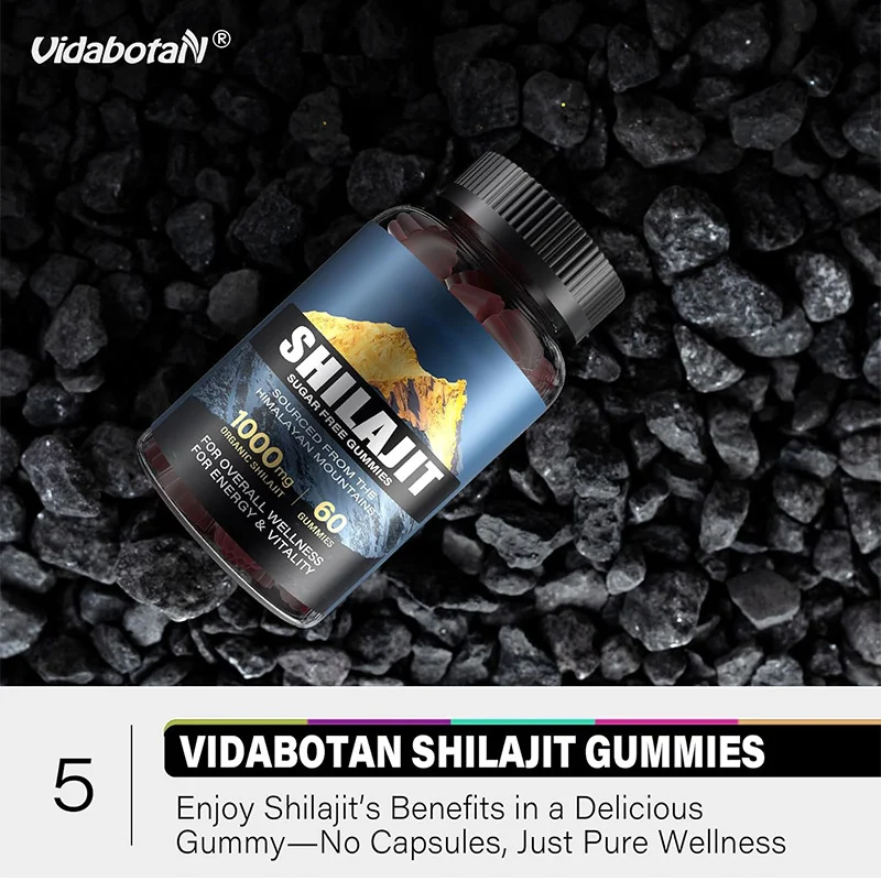 Shilajit Gummies 4000mg Dietary Supplement for Energy & Vitality - OEM Customizable 7 shilajit gummies 4000mg dietary supplement vegan goo 7puy3wge desc 3