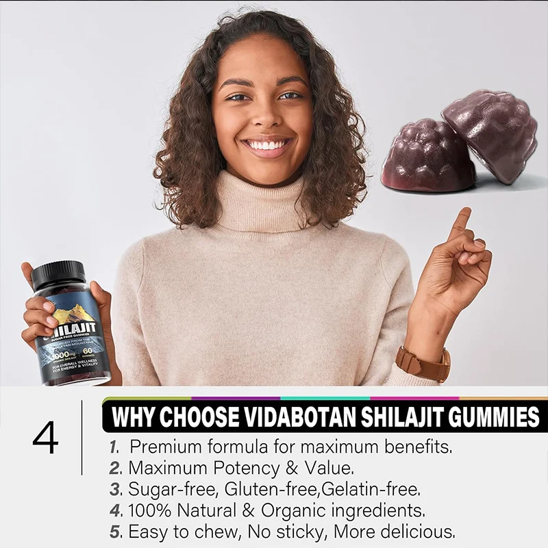 Shilajit Gummies 4000mg Dietary Supplement for Energy & Vitality - OEM Customizable 8 shilajit gummies 4000mg dietary supplement vegan goo 7puy3wge desc 4