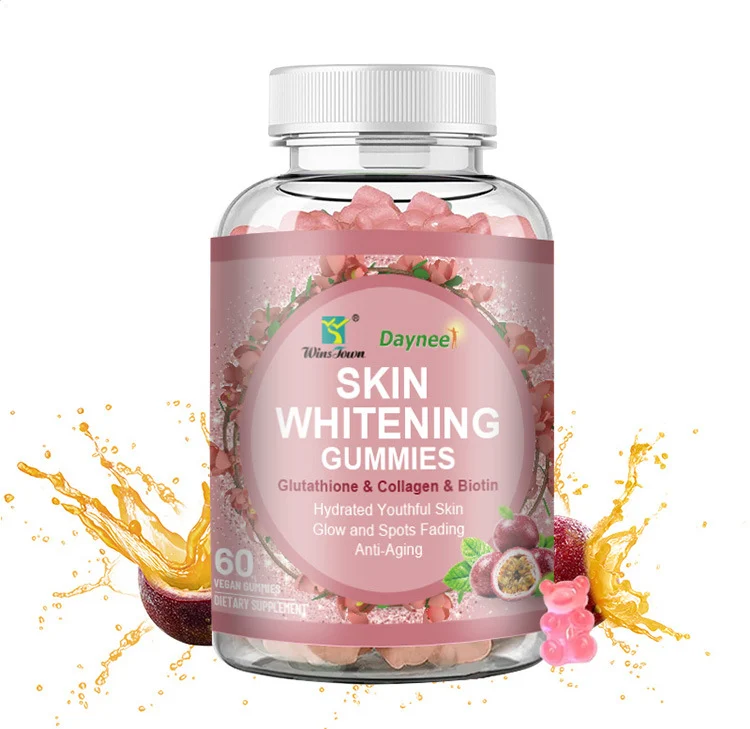 Skin Whitening Gummies with Glutathione, Collagen & Biotin for Anti-Aging and Radiant Glow - 60 Vegan Gummies 14 skin whitening glutathione collagen gummies goo 7bq63xas desc 8