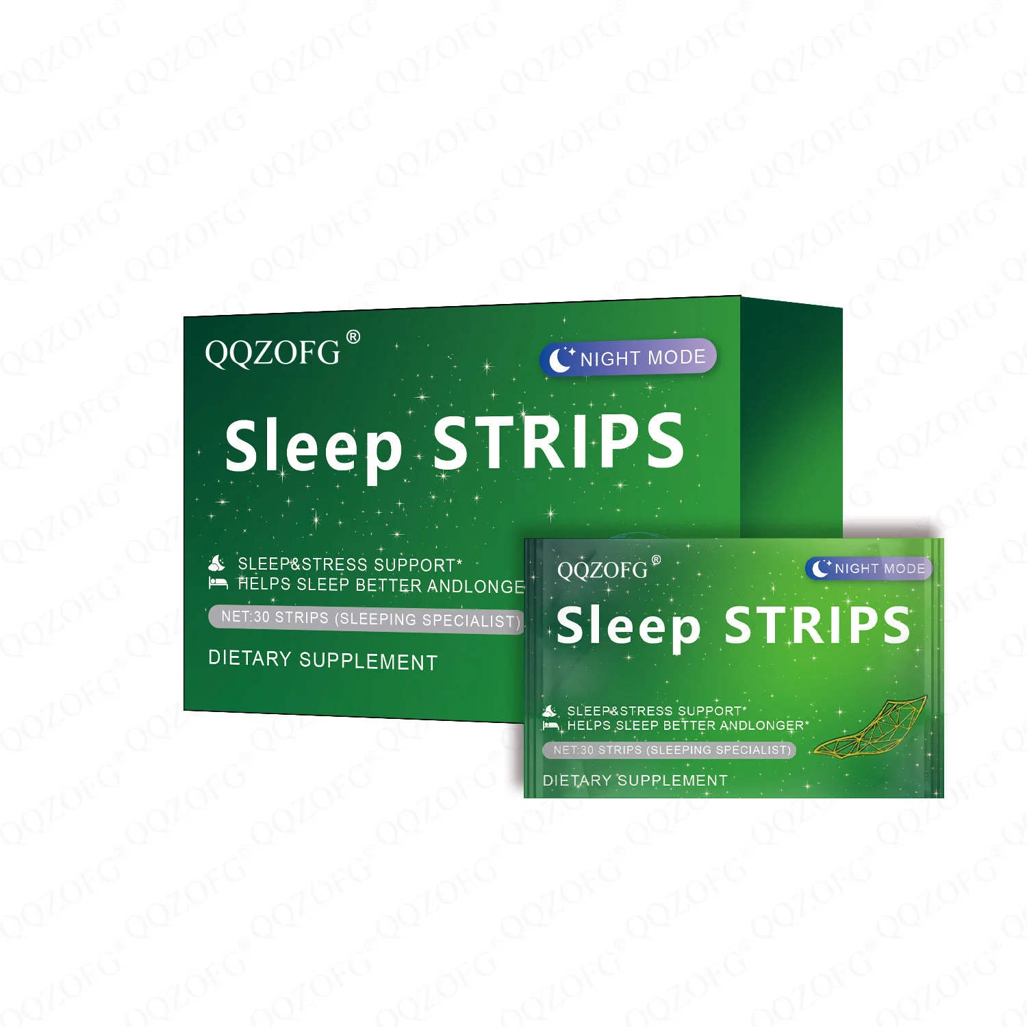 Sleep Strips Melatonin 3mg Oral Dissolving Strips for Deep Rest and Stress Support - 30 Count