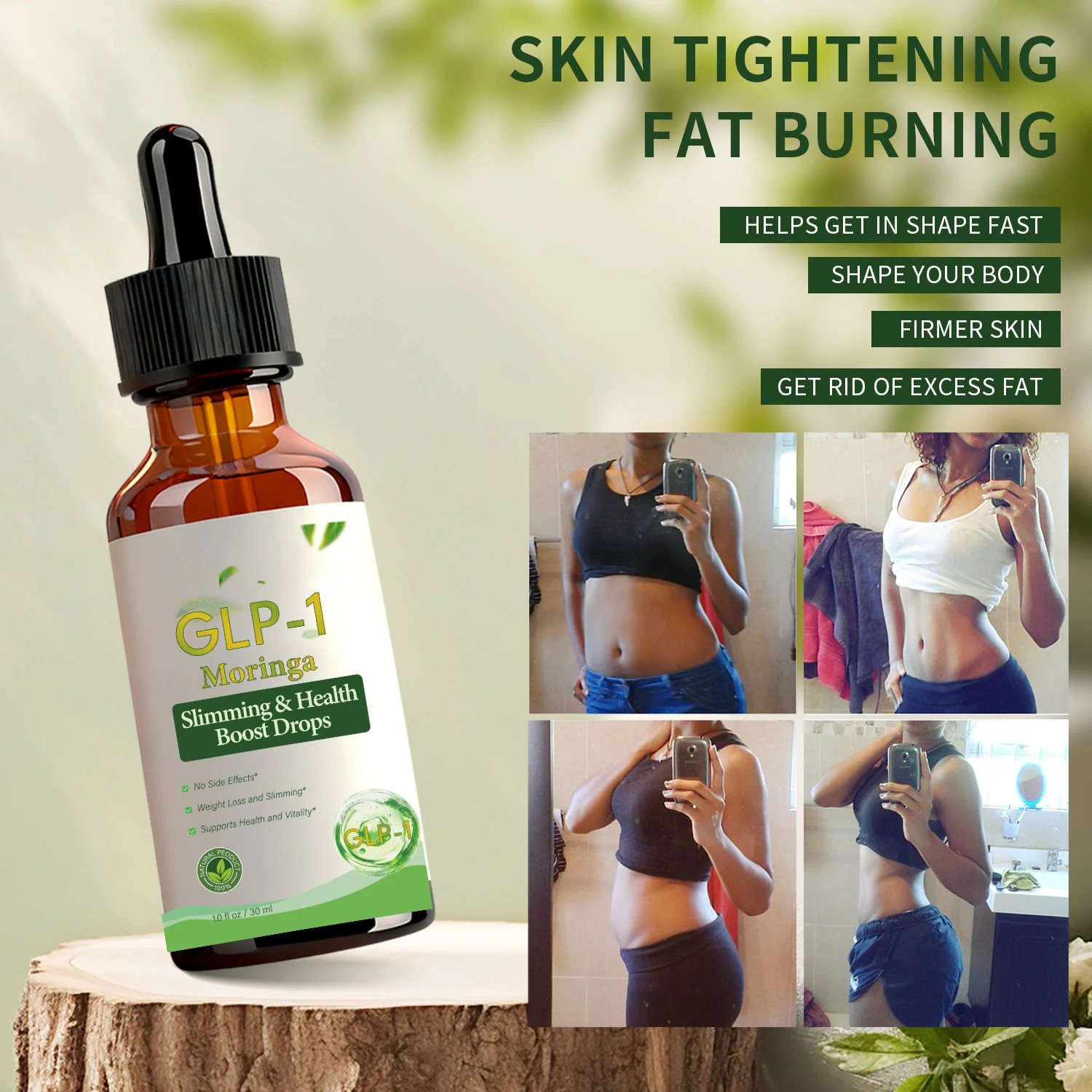 GLP-1 Moringa Slimming & Health Boost Drops for Weight Loss