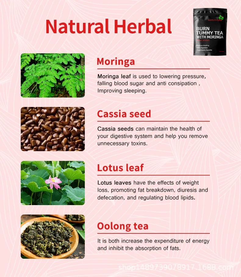 Slimming Tea for Weight Loss and Belly Fat Burn - 28 Day Detox with Moringa & Lotus Leaf 9 slimming tea belly fat burn detox goo j4xf2mg2 desc 4
