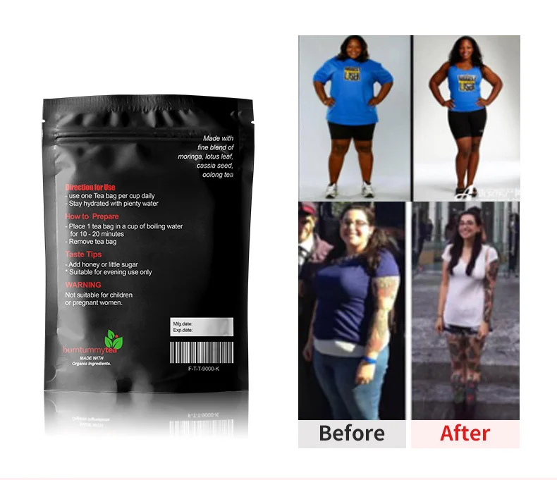 Slimming Tea for Weight Loss and Belly Fat Burn - 28 Day Detox with Moringa & Lotus Leaf 11 slimming tea belly fat burn detox goo j4xf2mg2 desc 6