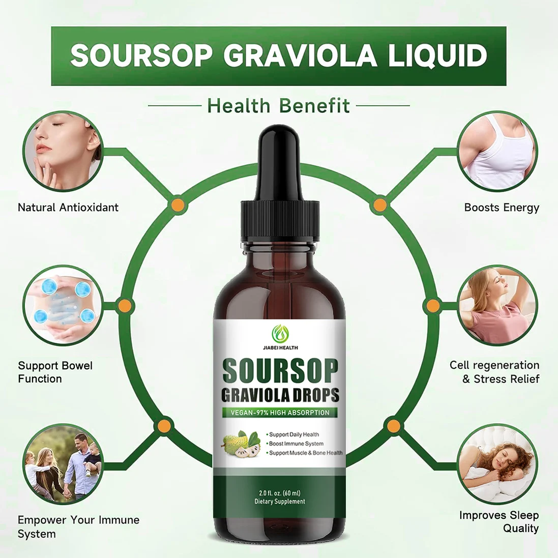 Soursop Graviola Liquid Drops 60ml | Liver & Gut Health Supplement | Immune Support 6 soursop graviola liquid drops liver gut health supplement goo ztpuuy7v desc 2