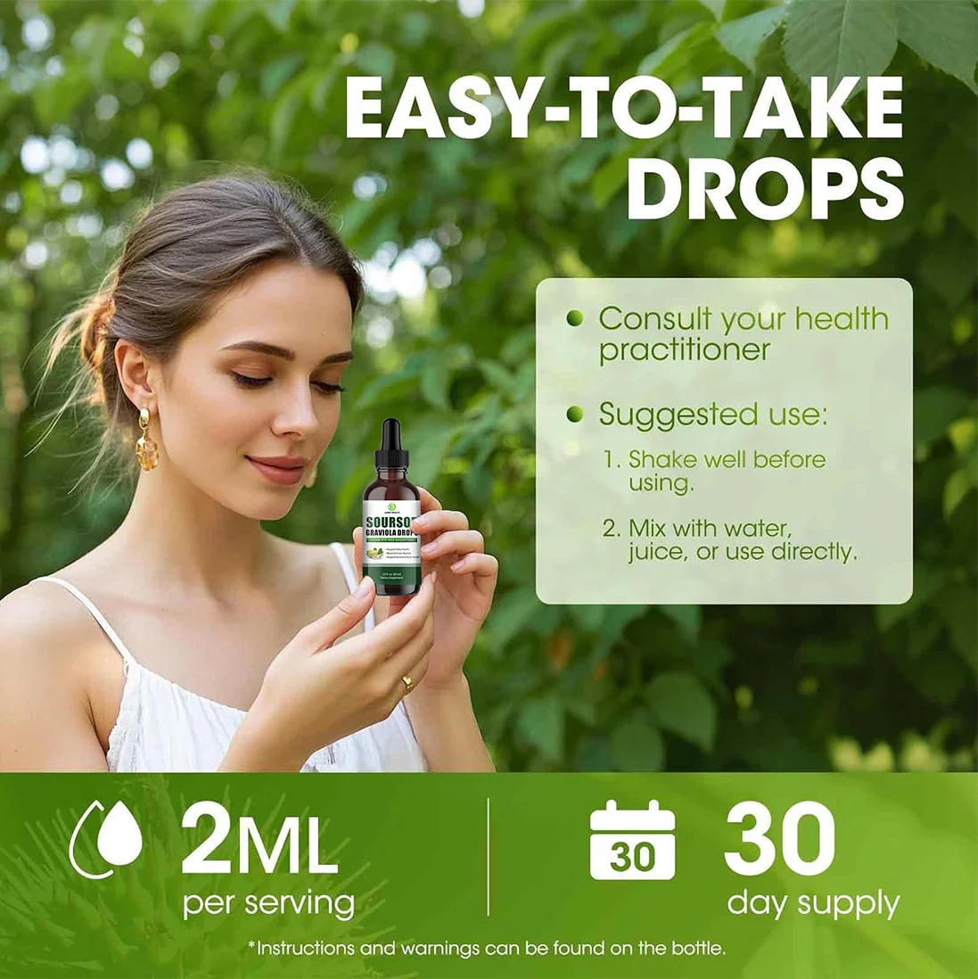 Soursop Graviola Liquid Drops 60ml | Liver & Gut Health Supplement | Immune Support 7 soursop graviola liquid drops liver gut health supplement goo ztpuuy7v desc 3
