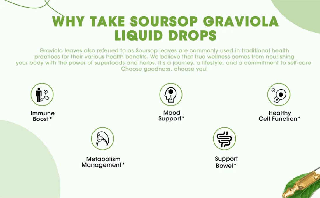 Soursop Graviola Liquid Drops 60ml | Liver & Gut Health Supplement | Immune Support 10 soursop graviola liquid drops liver gut health supplement goo ztpuuy7v desc 6