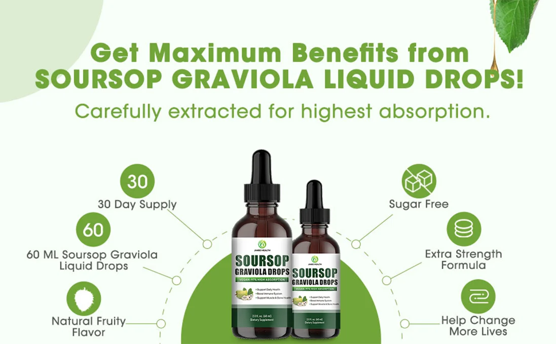 Soursop Graviola Liquid Drops 60ml | Liver & Gut Health Supplement | Immune Support 11 soursop graviola liquid drops liver gut health supplement goo ztpuuy7v desc 7