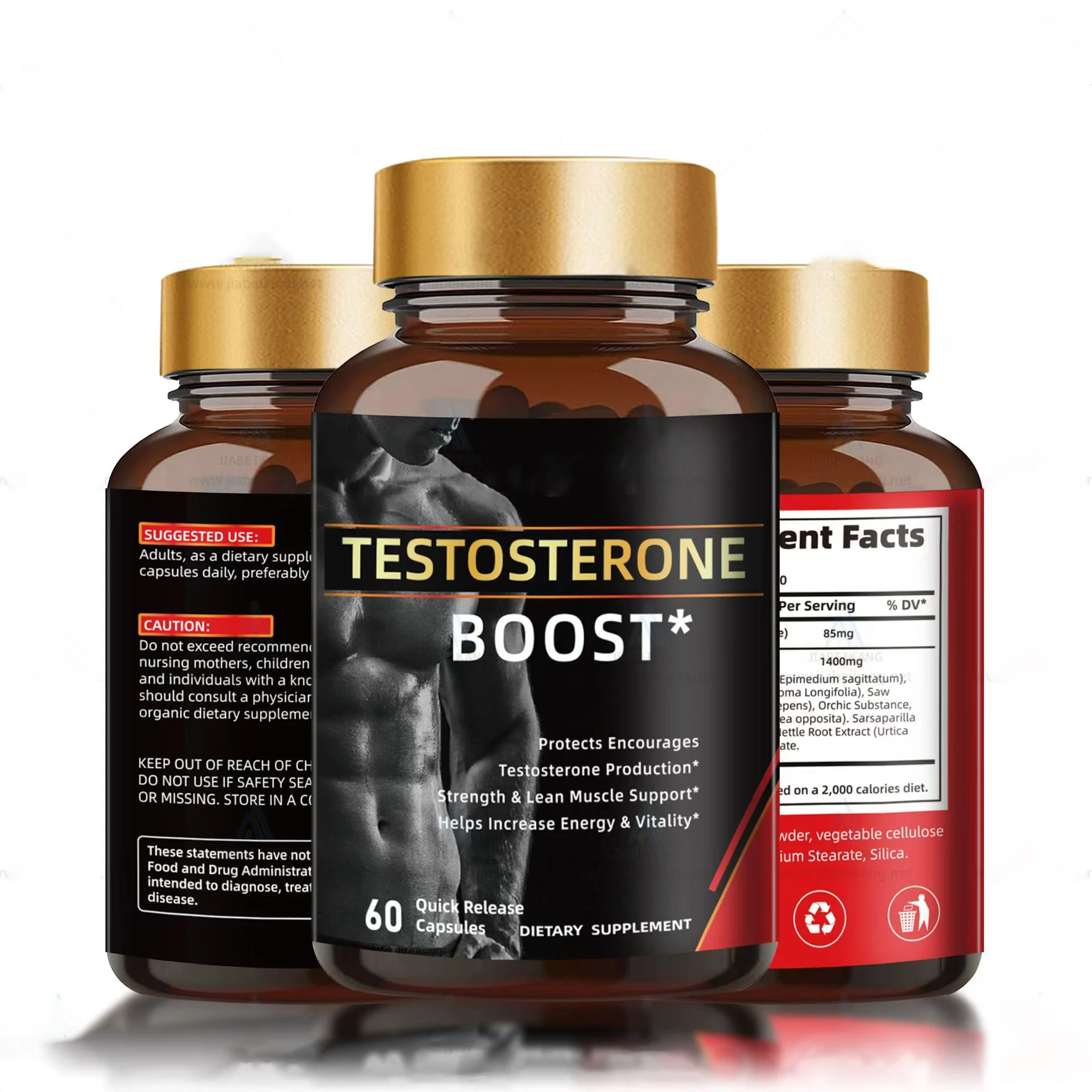 Testosterone Booster Capsules - Strength, Energy & Muscle Support Supplement 7 testosterone booster capsules 60ct goo asrq83rf desc 1