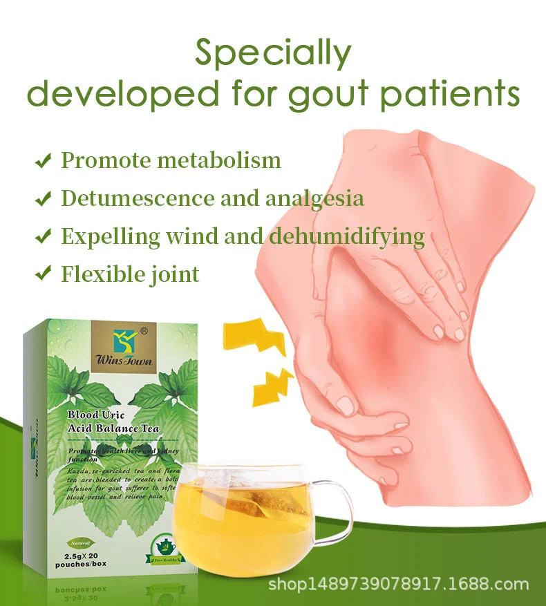 Uric Acid Balance Tea for Gout Relief - Natural Kudzu & Se-Enriched Herbal Tea for Kidney Support (20 Sachets) 8 uric acid balance tea gout relief goo w97scxnt desc 3