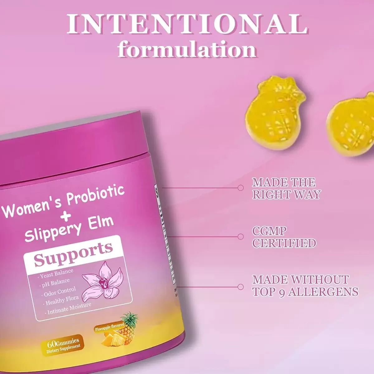 Women's Balance Gummies Dietary Supplement for pH & Intimate Health 3 womens balance gummies ph intimate health goo 695vscec desc 1