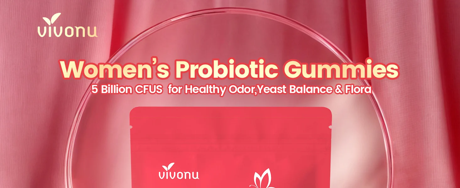 Vivonu Women's Probiotic Gummies with Cranberry, 5 Billion CFU for Feminine & Digestive Health, 60 Count 14 womens probiotic cranberry gummies goo tpuya9b9 desc 8