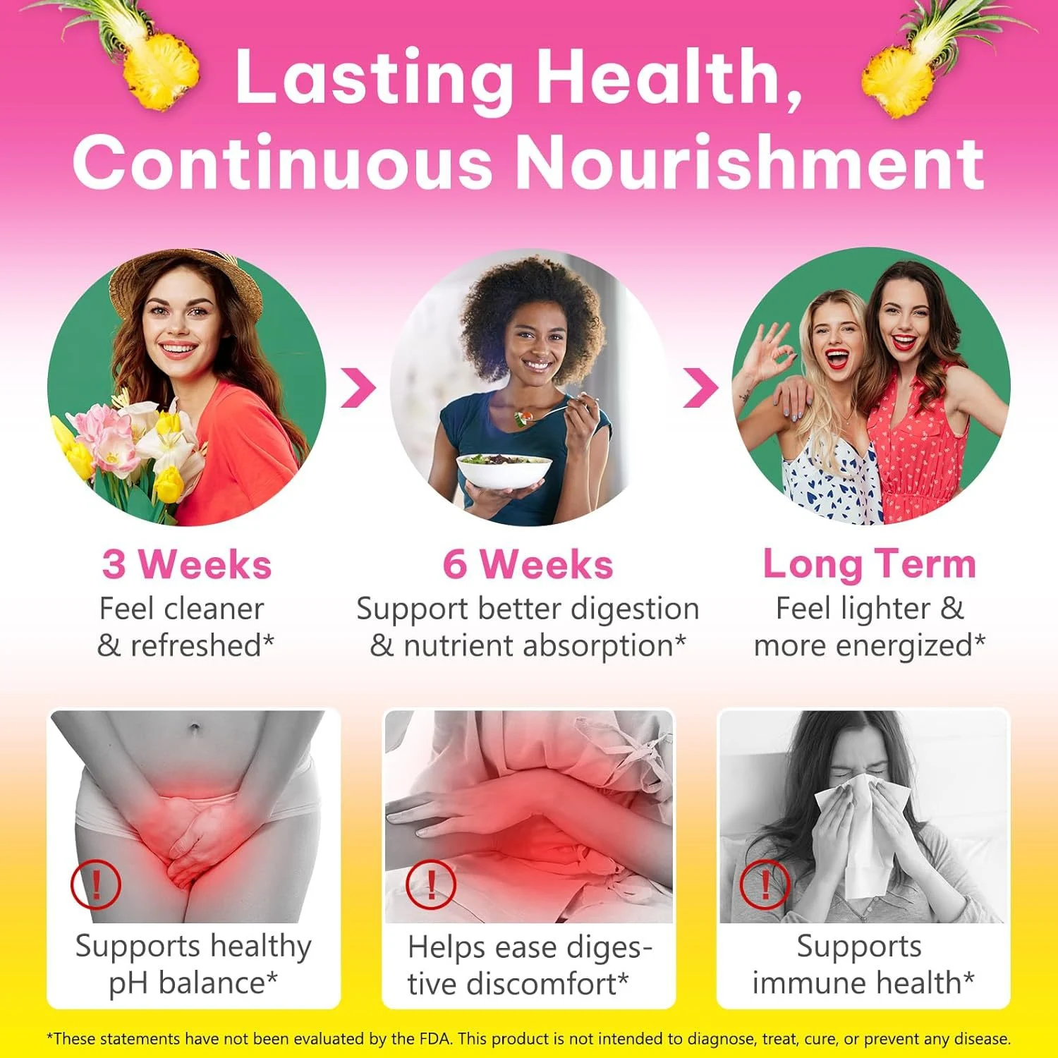Women's Probiotic Gummies for Vaginal Health and pH Balance - 60 Sugar-Free Vegan Gummies 8 womens probiotic gummies vaginal health 60ct goo k3tdn643 desc 2
