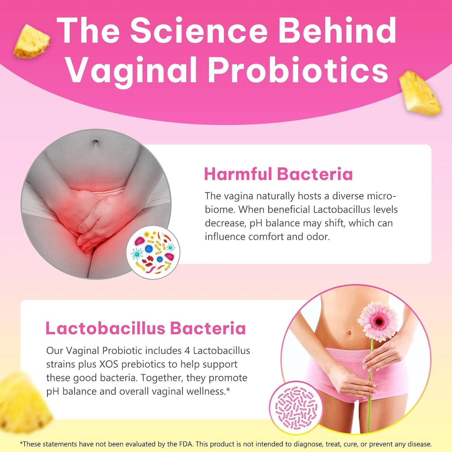 Women's Probiotic Gummies for Vaginal Health and pH Balance - 60 Sugar-Free Vegan Gummies 11 womens probiotic gummies vaginal health 60ct goo k3tdn643 desc 5