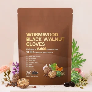 Wormwood Black Walnut Complex 6600mg Softgels with Cloves and Pumpkin Seed for Gut Health and Detox Support