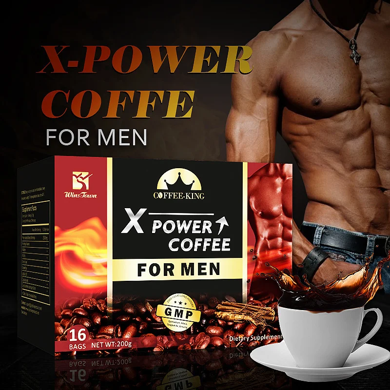 X Power Coffee for Men - Energy Boosting Dietary Supplement - 16 Bags (200g) 7 x power men energy coffee wins town goo nhceuku5 desc 1