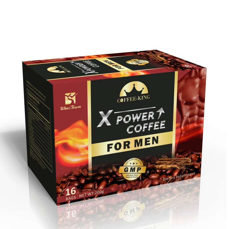 X Power Coffee for Men - Energy Boosting Dietary Supplement - 16 Bags (200g) 10 x power men energy coffee wins town goo nhceuku5 desc 4