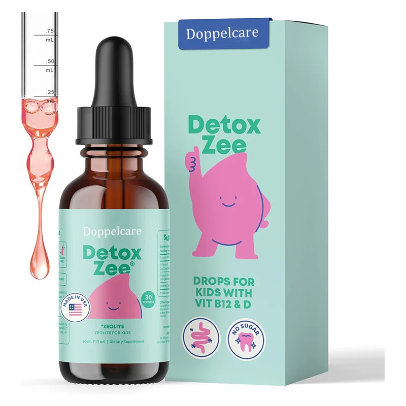 Zeolite Drops for Kids Detox and Intestinal Support Berry Flavor Dietary Supplement