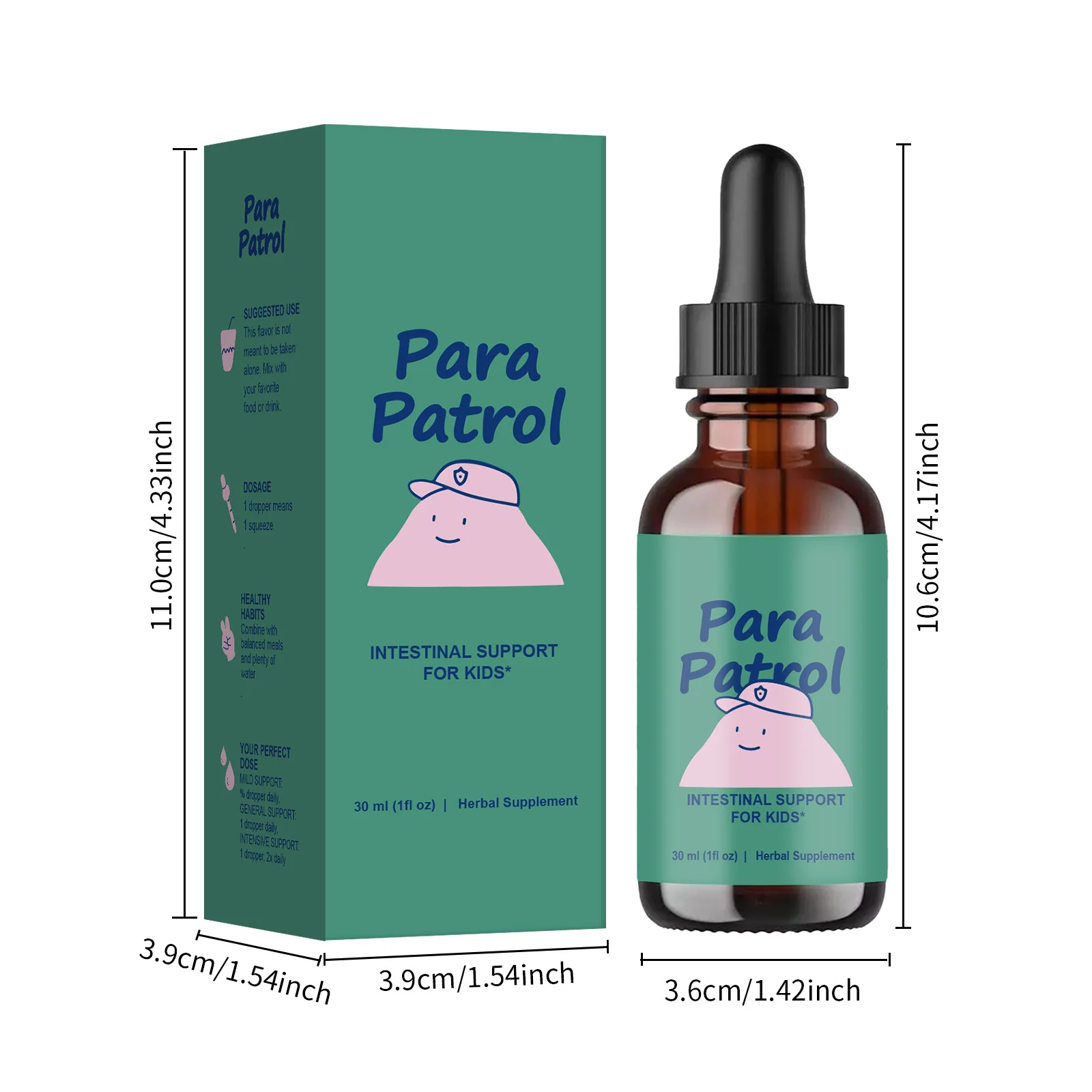 Zeolite Drops Herbal Dietary Supplement for Kids Intestinal Support & Wellness, 30ml 5 zeolite herbal supplement drops 30ml goo 62qxrrww desc 2